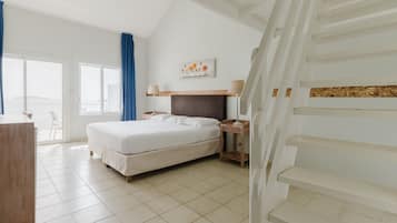 Premium Quadruple Room, Multiple Beds, Non Smoking, Sea View | Premium bedding, in-room safe, desk, soundproofing