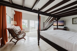 Phòng Premium, nhiều giường, không hút thuốc, quang cảnh biển | Bộ đồ giường cao cấp, két bảo mật tại phòng, bàn, phòng cách âm