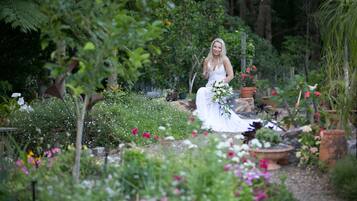 Outdoor wedding area