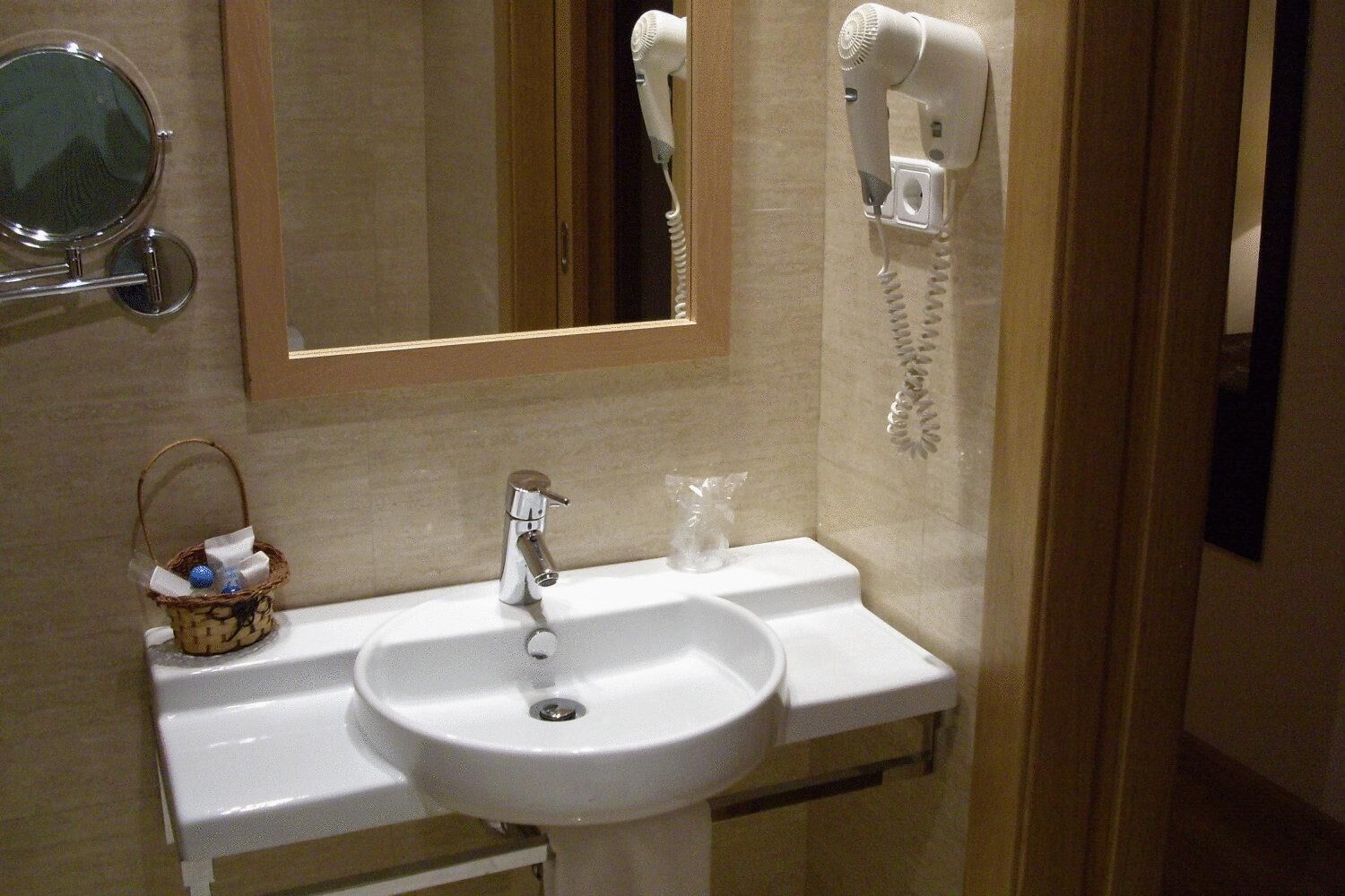 shower, free toiletries, hair dryer, bidet