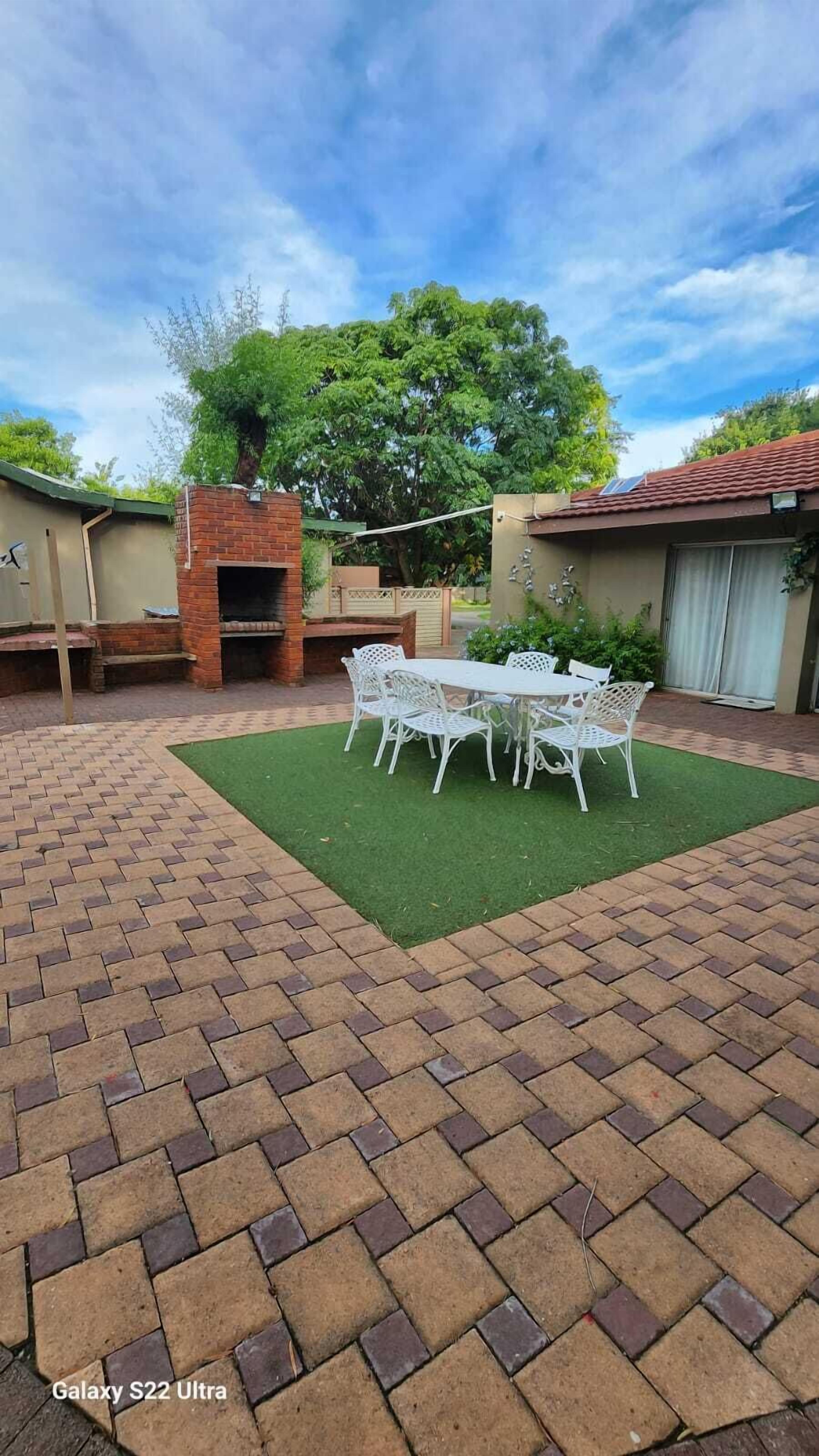 Outdoor banquet area