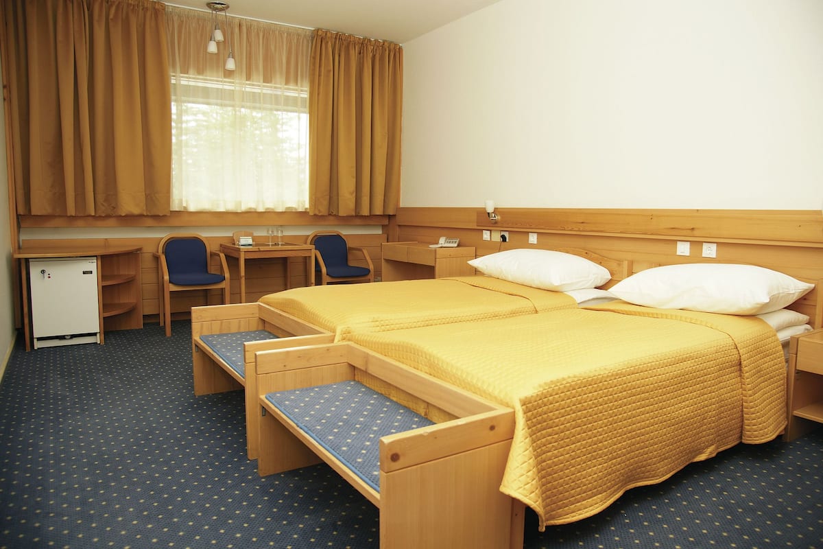 standard double room | in-room safe, desk, blackout curtains, iron/ironing board