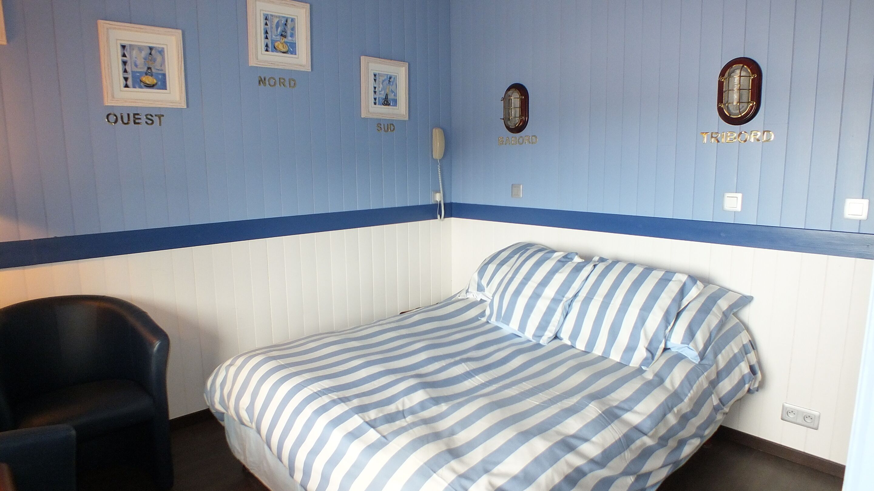 Chambre classique double, vue sur la mer (Amiral Cazo) | Coffre-fort, accès au Wi-Fi (inclus)