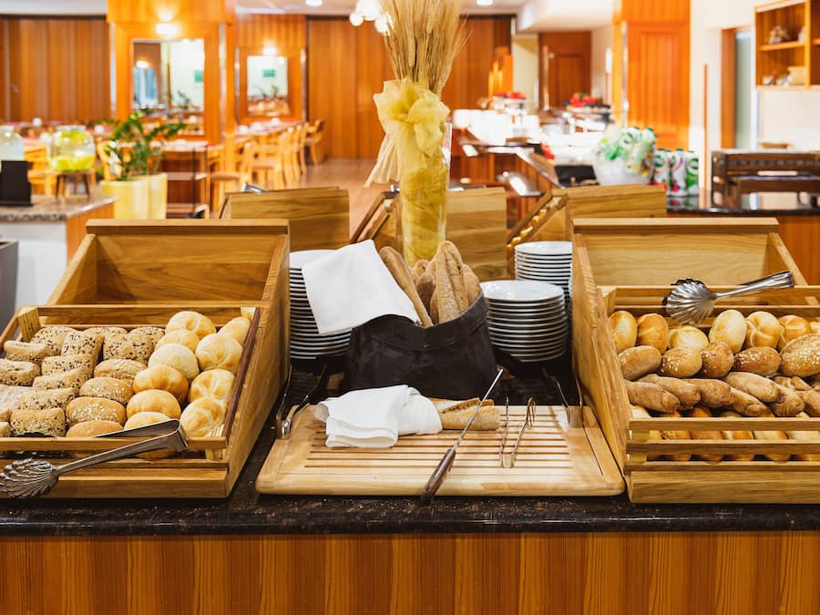 Breakfast, lunch and dinner served