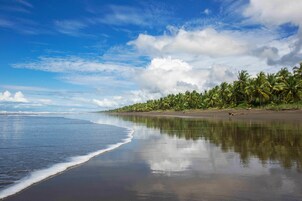 Playa privada, cabañas de uso gratuito, tumbonas y sombrillas