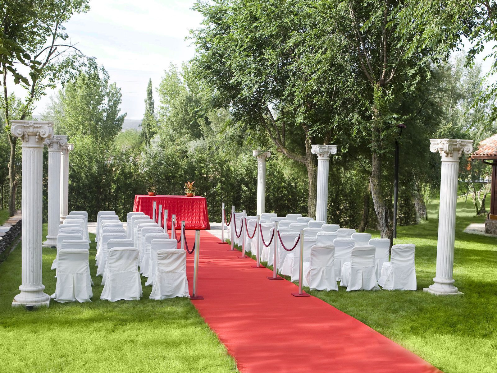outdoor wedding area