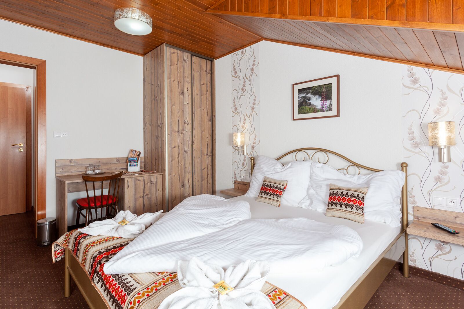 Hypo-allergenic bedding, pillow-top beds, blackout curtains, free WiFi