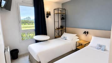 Ropa de cama de alta calidad y cortinas blackout