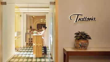 Breakfast, lunch, dinner served; international cuisine, pool views
