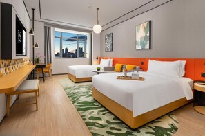 Room, 2 Twin Beds | In-room safe, desk, blackout drapes, iron/ironing board