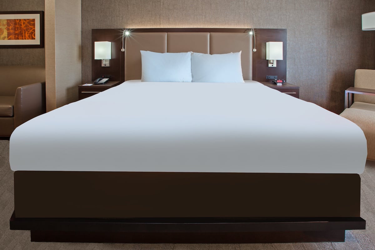 Suite, 1 kingsize bed | 1 slaapkamer, een bureau, een laptopwerkplek, verduisterende gordijnen