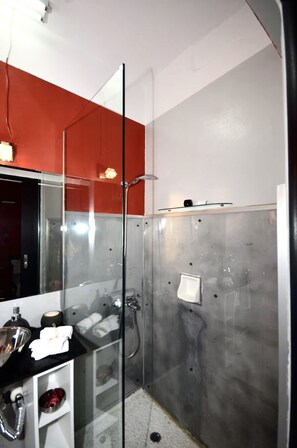 Deluxe Double Room | Bathroom | Shower, hair dryer, towels, toilet paper