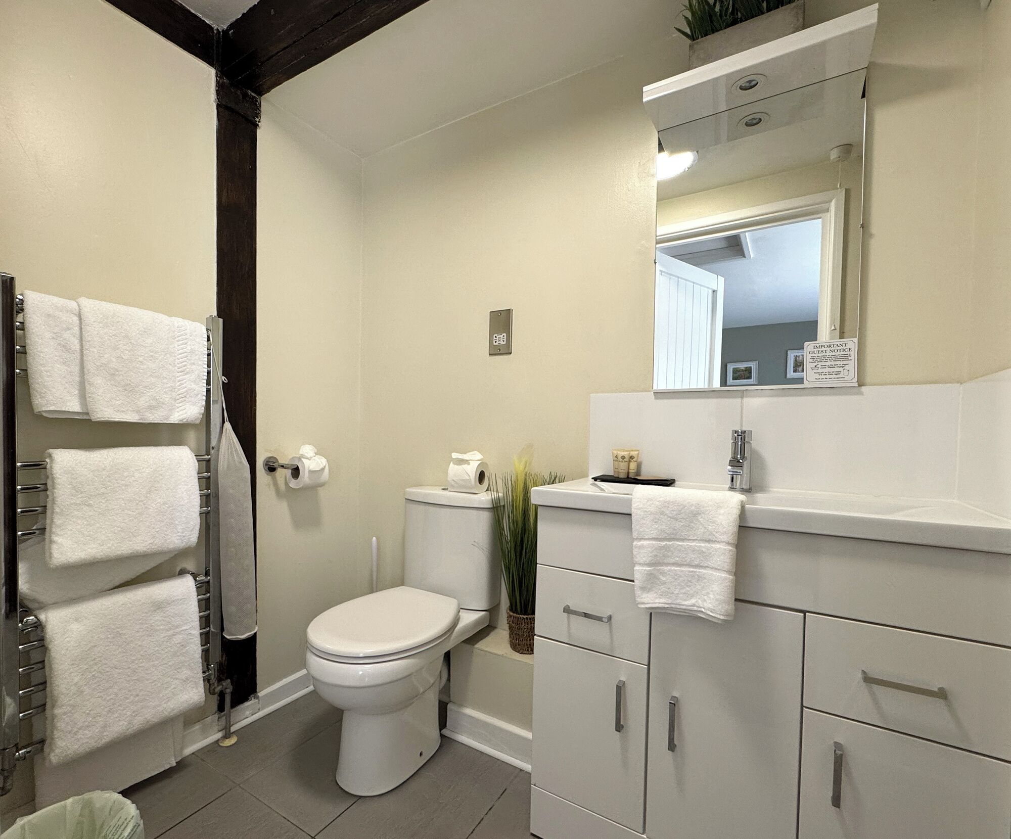 double or twin room | bathroom | free toiletries, hair dryer, towels