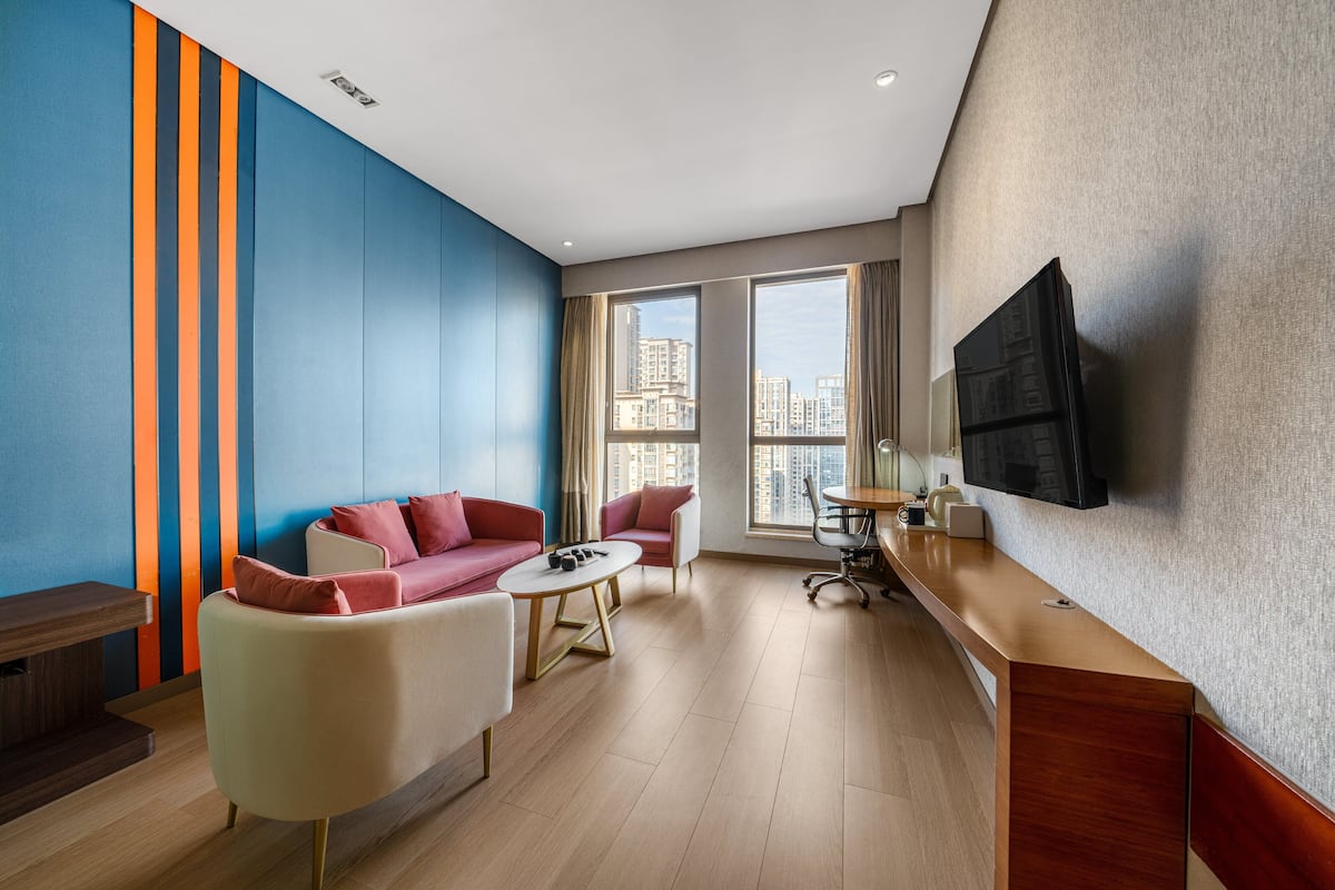 Suite, 1 Schlafzimmer | Hochwertige Bettwaren, Daunenbettdecken, Select-Comfort-Betten