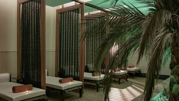 Behandlingsrum til par, sauna, tyrkisk bad/hammam, kropsbehandlinger