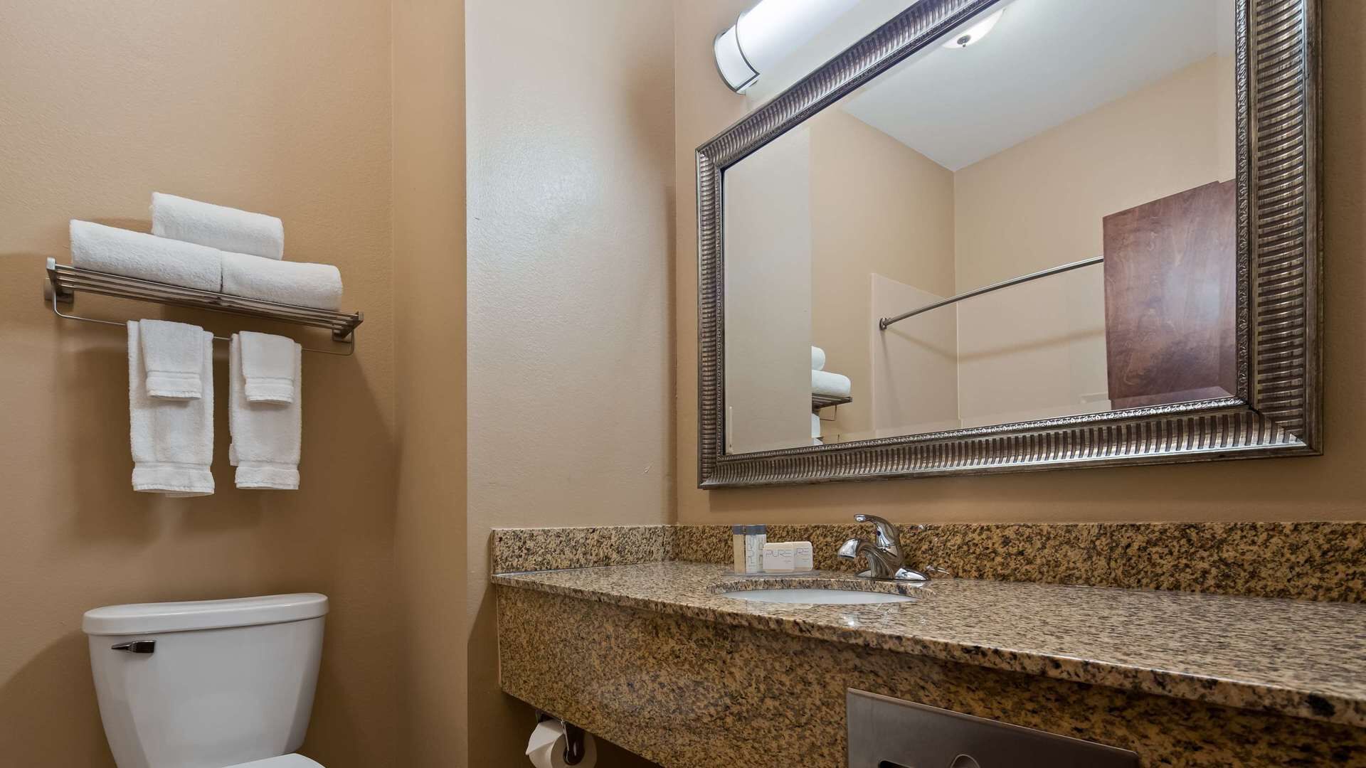 Bathroom | Hair dryer, towels