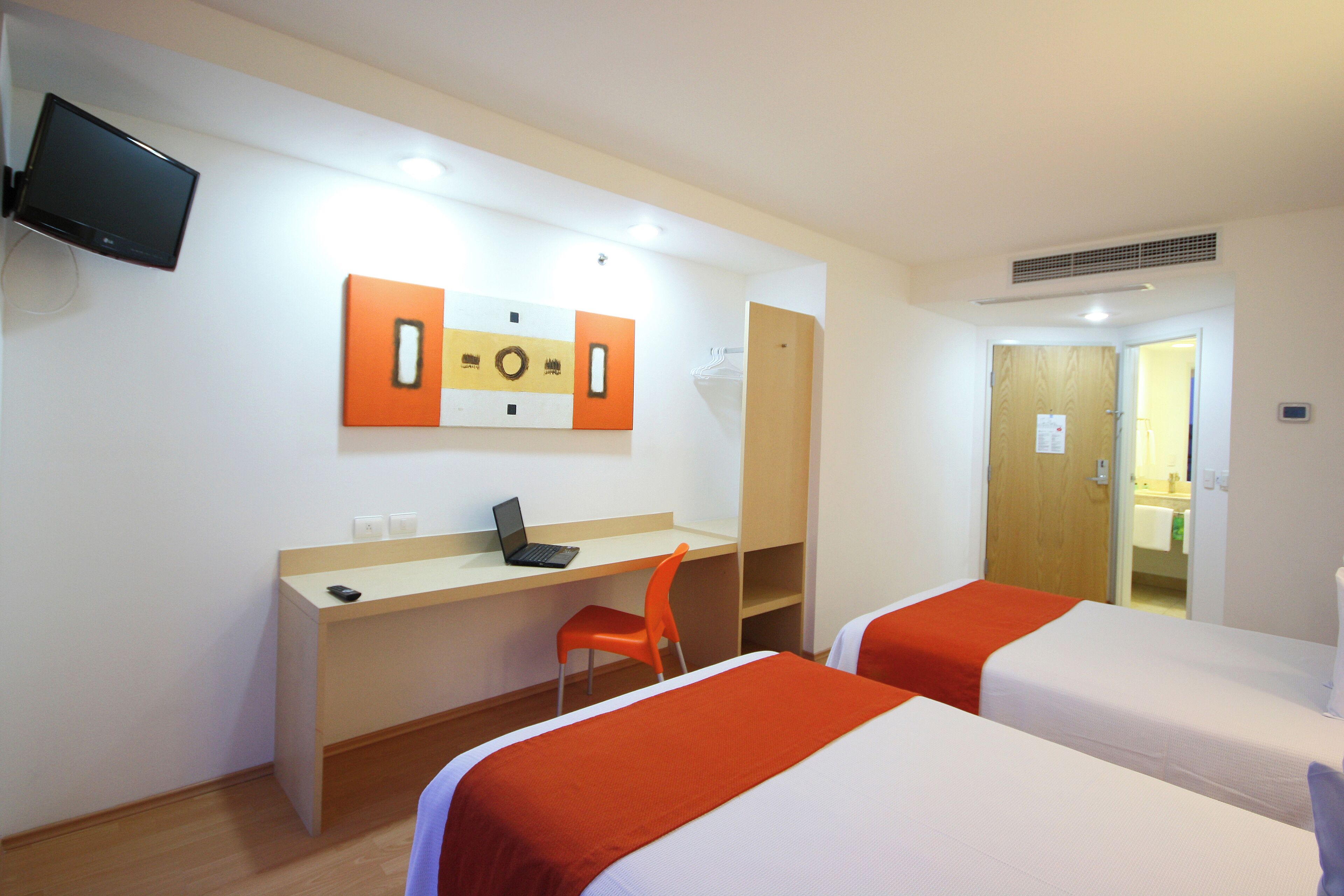 Desk, free WiFi, bed sheets