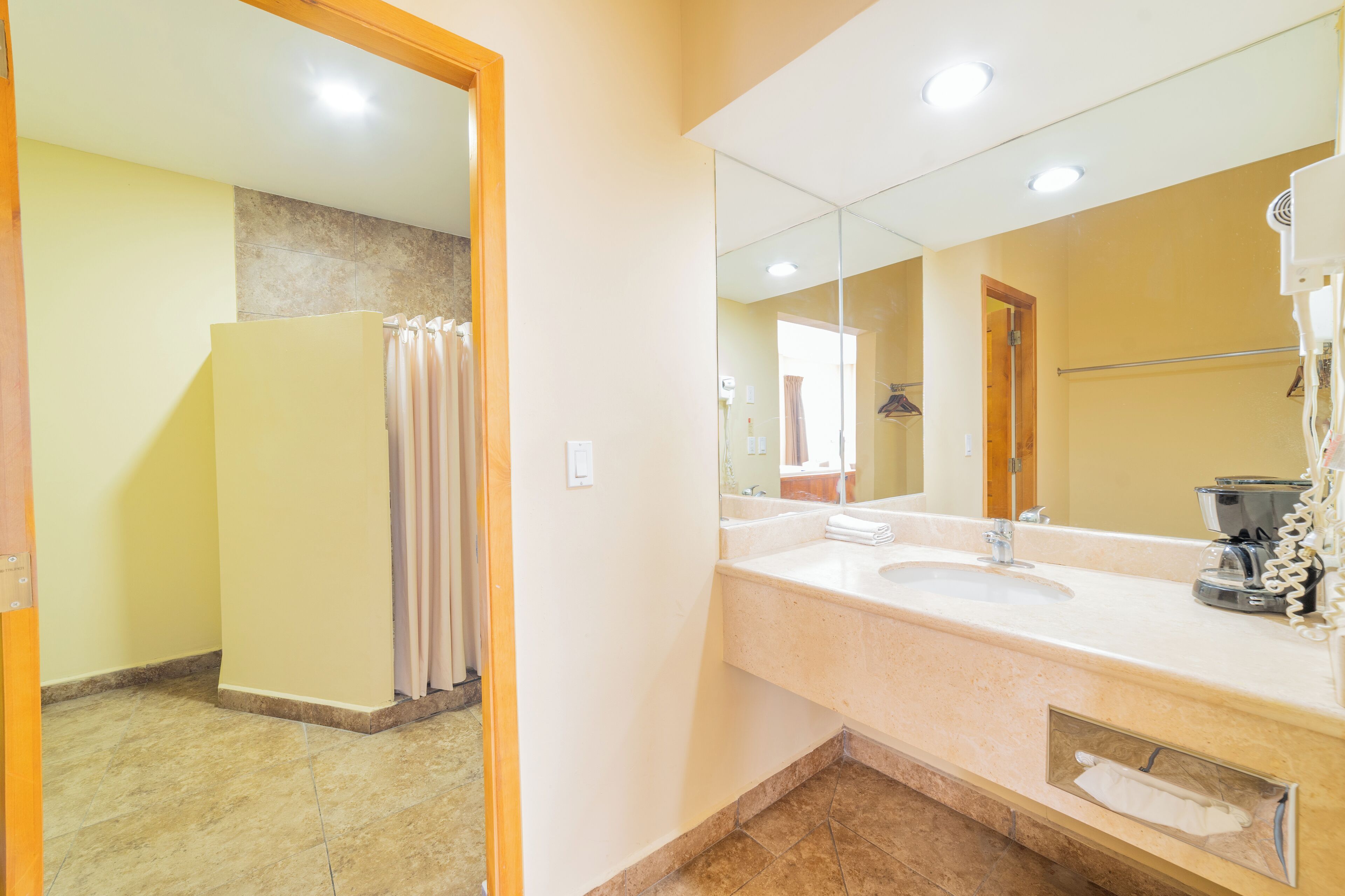 master suite honeymoon | bathroom | shower, free toiletries, hair dryer, towels