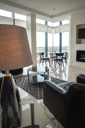 Standard Apartment, 2 Bedrooms | Living area | 40-inch TV with cable channels