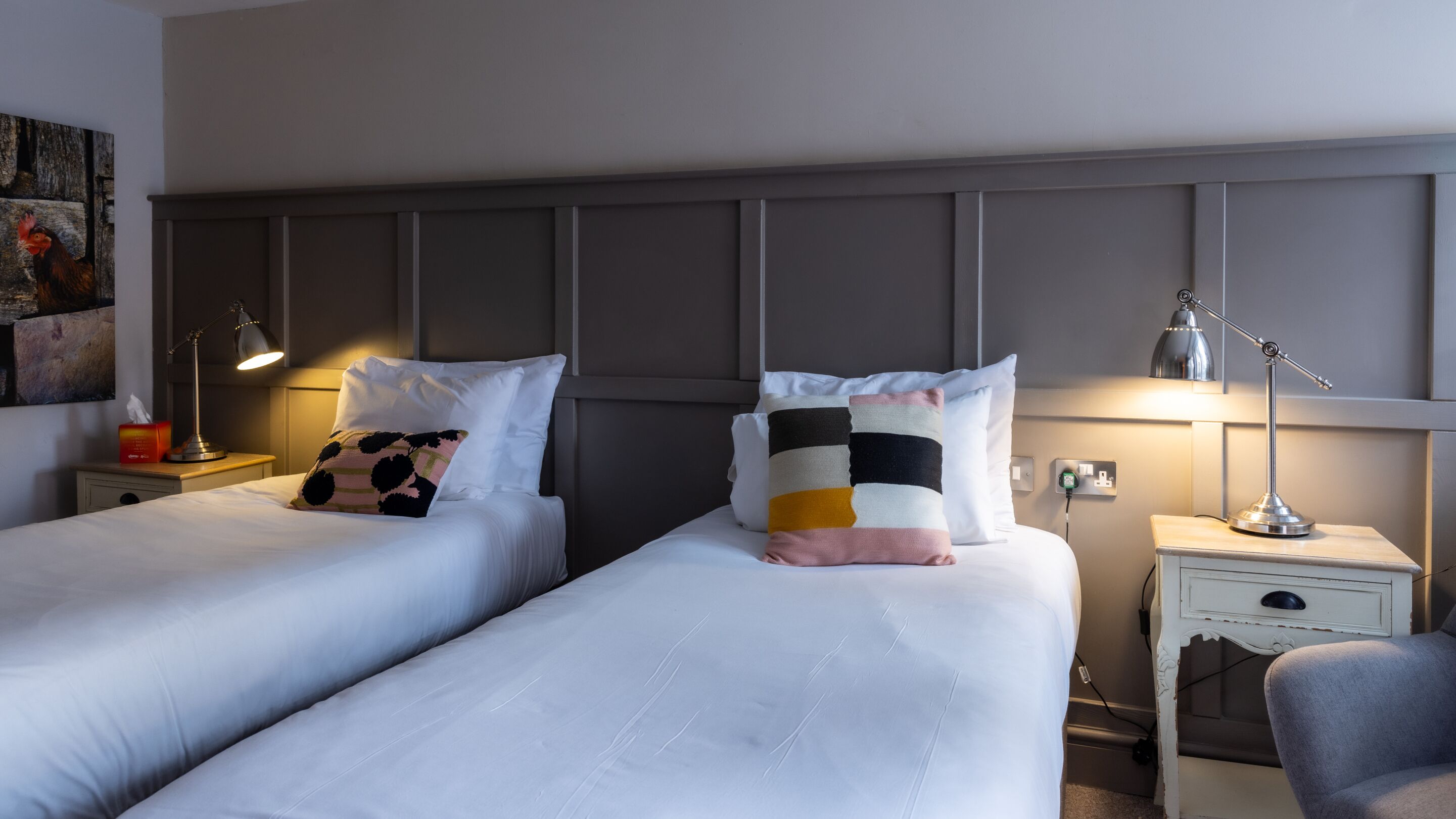 Standard Twin Room, Accessible, Ensuite | Premium bedding, desk, laptop workspace, blackout drapes