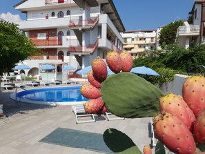 Seasonal outdoor pool, open 9:30 AM to 7:00 PM, sun loungers - Hotel Alexander (Giardini Naxos)