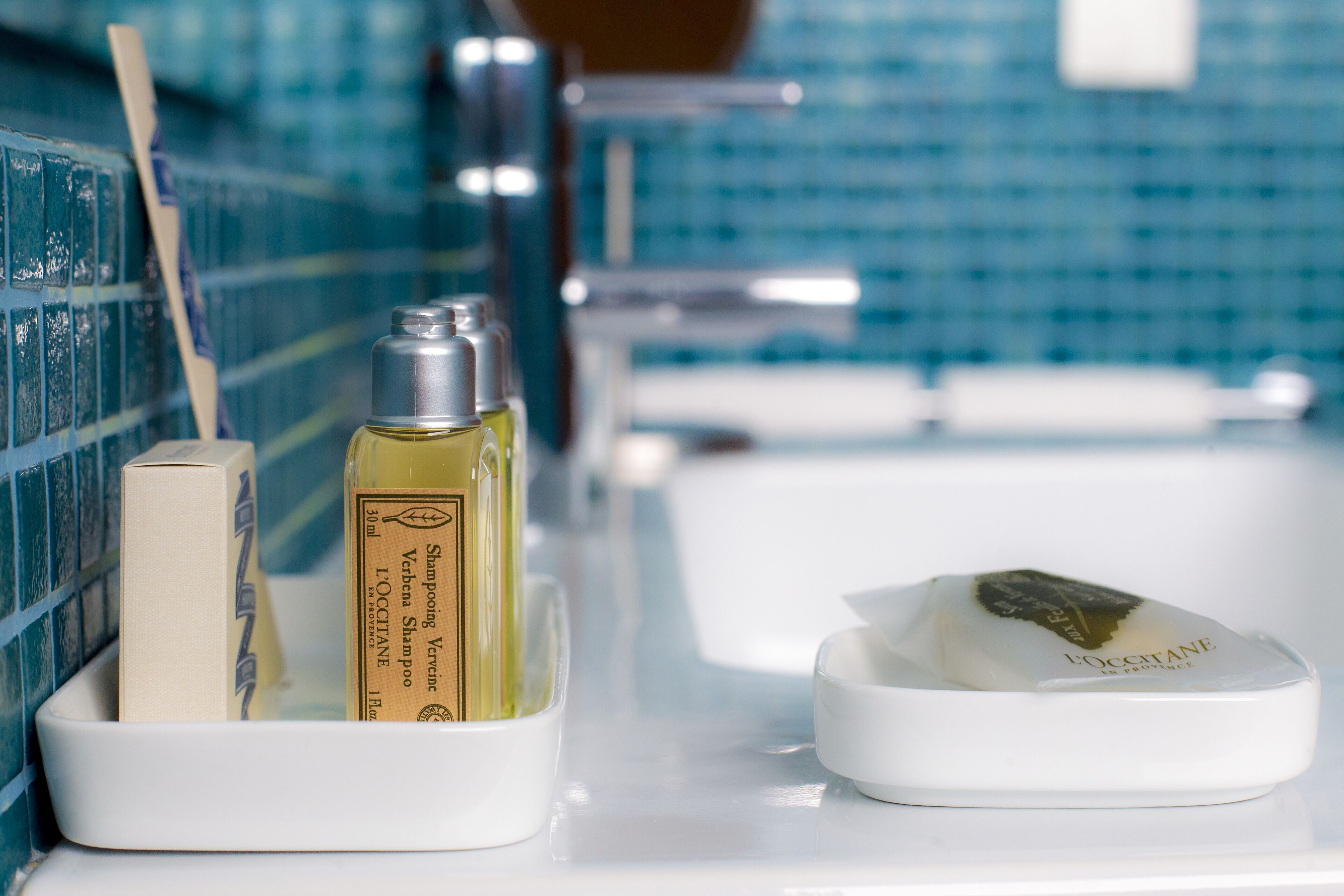 double or twin room | bathroom | designer toiletries, hair dryer, bathrobes, slippers