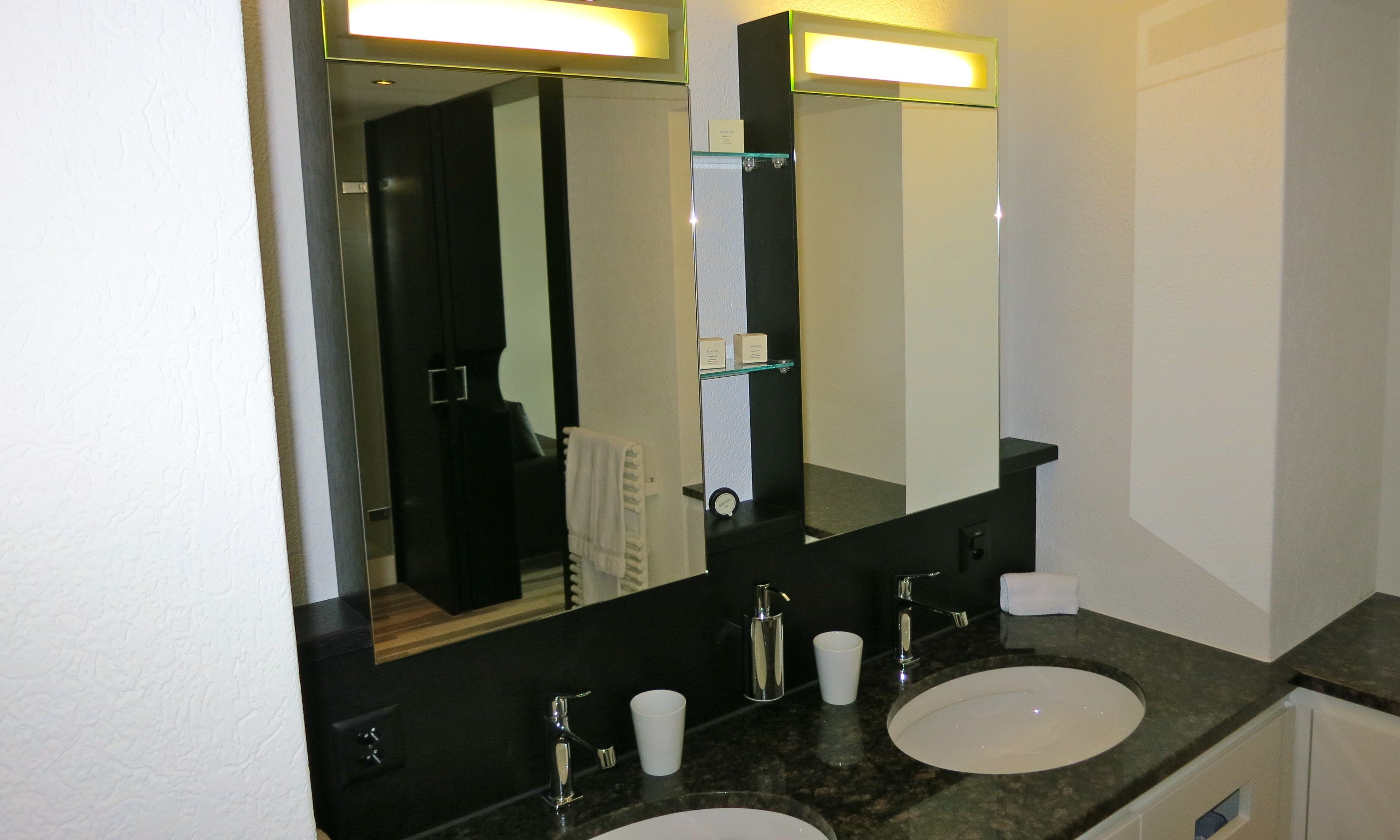 free toiletries, hair dryer, towels