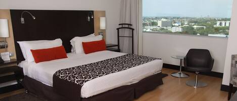 Premium bedding, minibar, in-room safe, desk