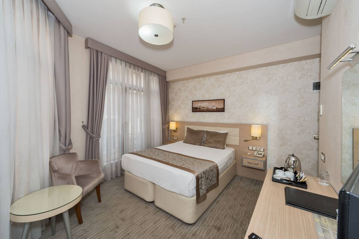 Hypo-allergenic bedding available, memory foam beds, minibar