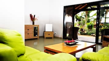 32-inch LCD TV with satellite channels, TV, video game console