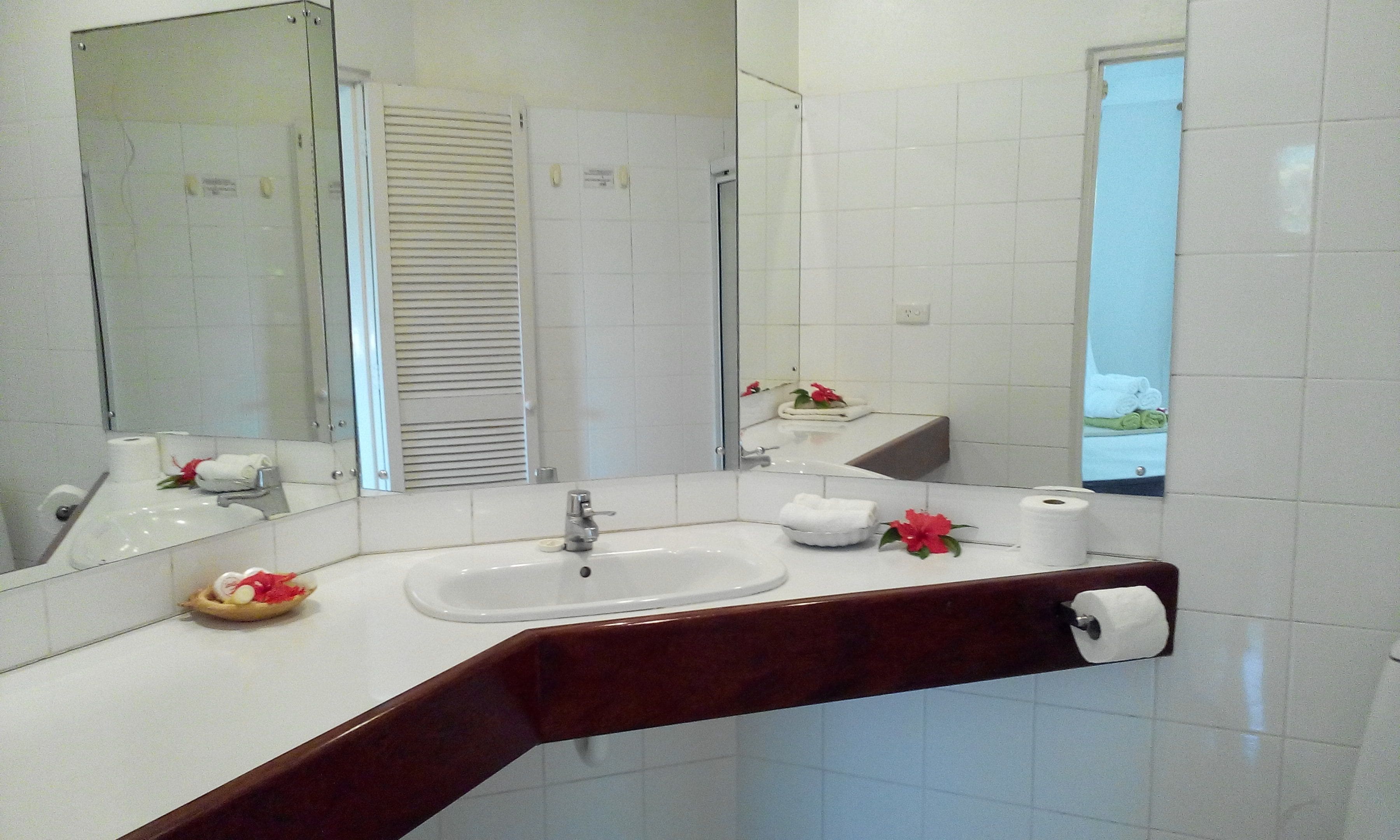 basic bungalow, 1 queen bed with sofa bed, garden view | bathroom | shower, free toiletries, hair dryer, towels