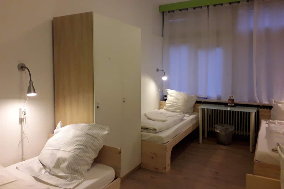 Desk, blackout curtains, free WiFi, individually decorated