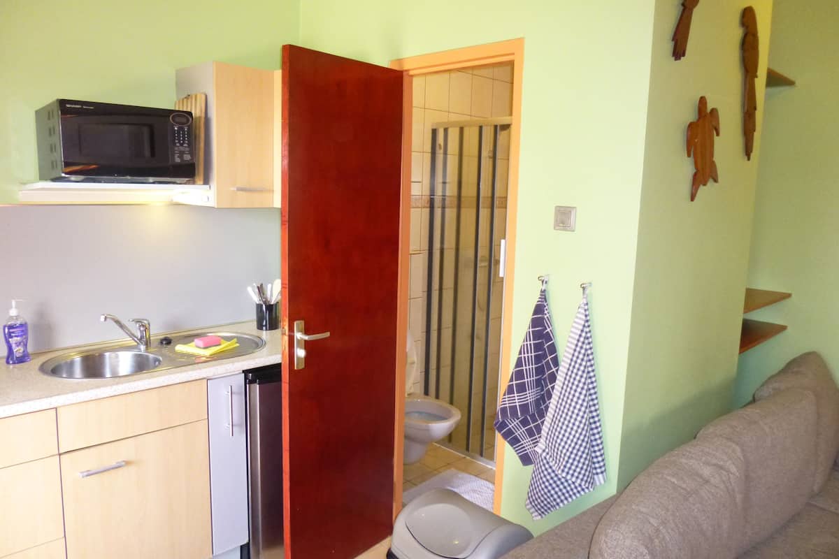 comfort apartment, 2 bedrooms | bathroom | shower, free toiletries, hair dryer, bathrobes