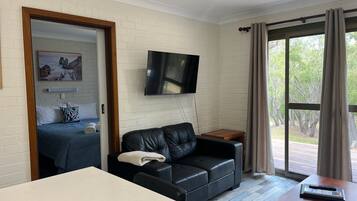 32-inch flat-screen TV with digital channels, TV, DVD player