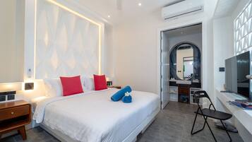 Two Bedroom Beachfront Pool Villa | Premium bedding, minibar, in-room safe, blackout curtains
