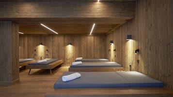 Behandlungsräume für Paare, Sauna, Whirlpool, Dampfbad