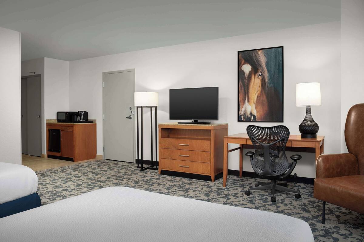 in-room safe, desk, laptop workspace, iron/ironing board