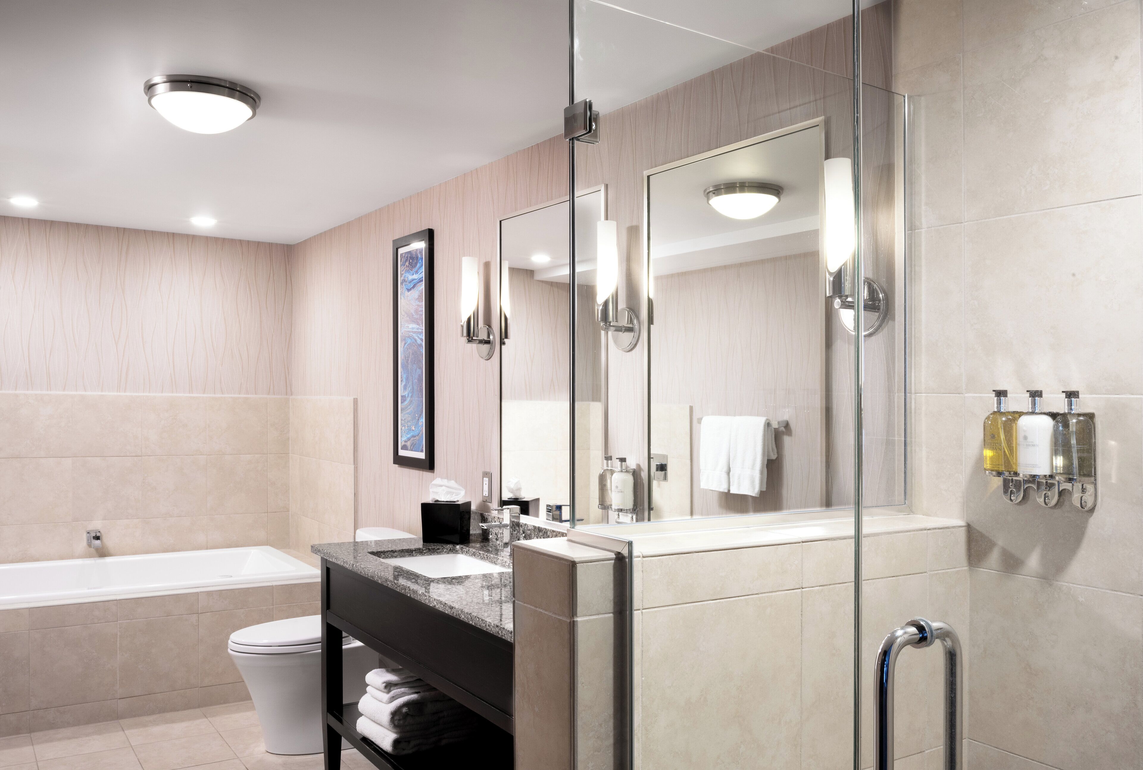 suite, 1 bedroom | bathroom | designer toiletries, hair dryer, bathrobes, slippers