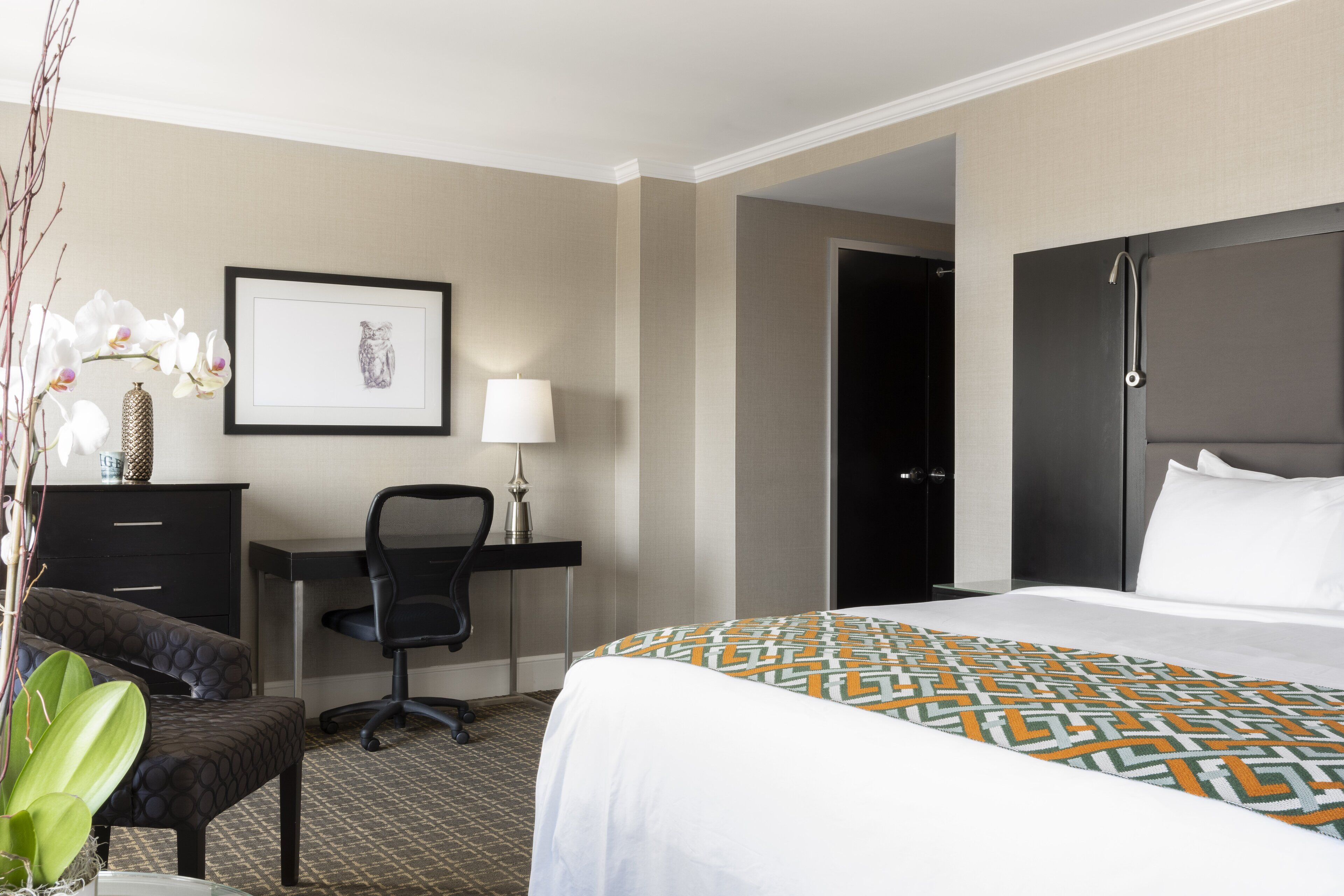 أغطية فراش متميزة وألحفة محشوة بالريش وأسرّة بطبقة علوية مريحة وميني بار