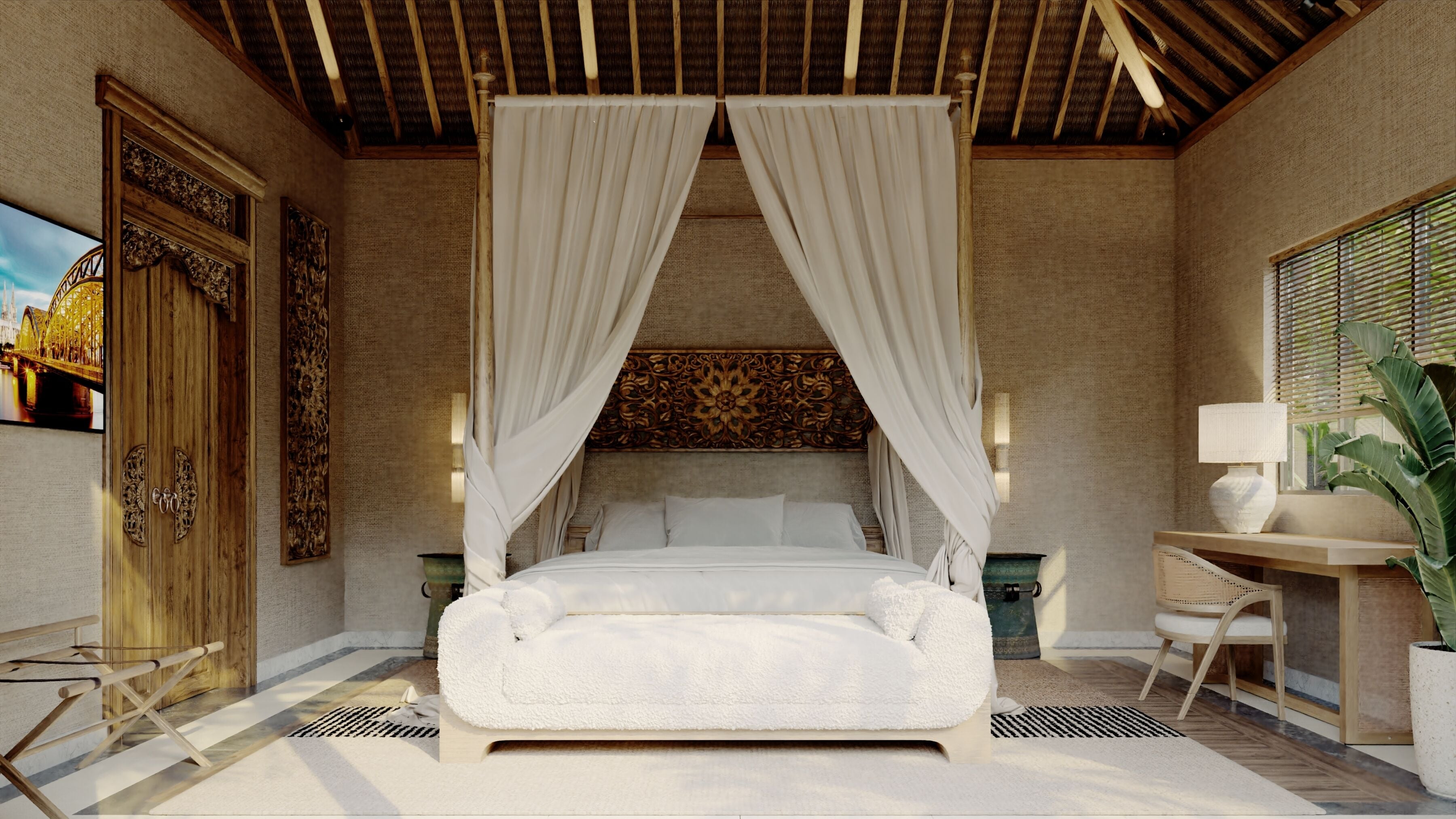 Villa de lujo | Ropa de cama de alta calidad, minibar, caja fuerte