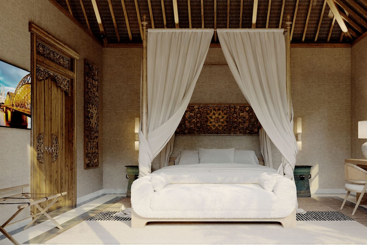 Villa de lujo | Ropa de cama de alta calidad, minibar, caja fuerte