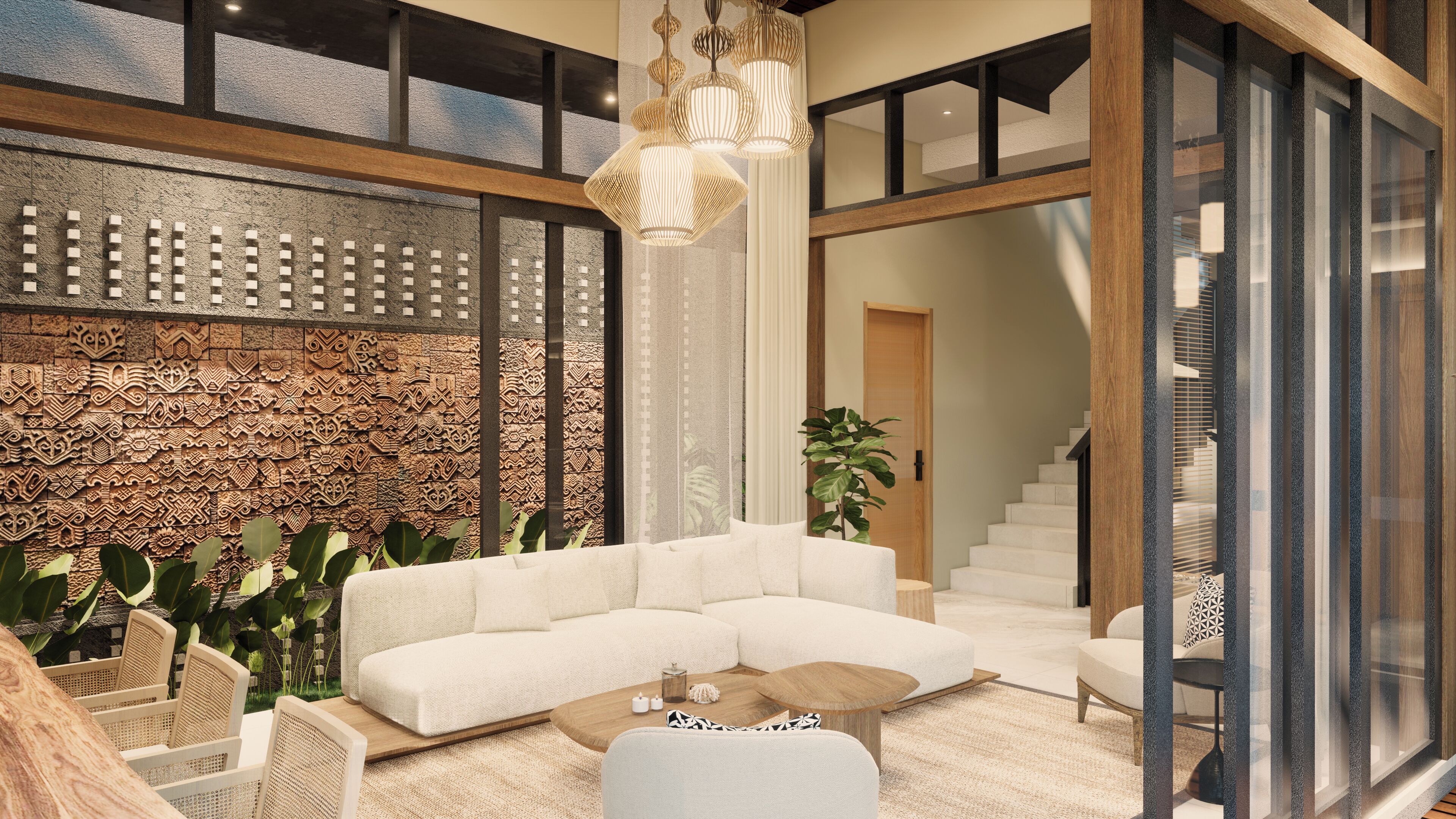 Two Bedroom Pool Villa Luxe | Living area | 50-inch Smart TV with satellite channels, Netflix, streaming services