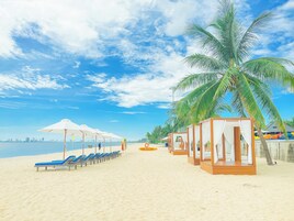 Private beach, beach bar