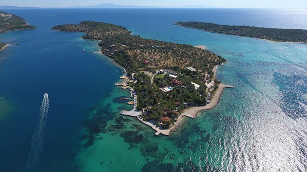 Aerial view - Oliviera Private Island Hotel – Kalem Island (Dikili)
