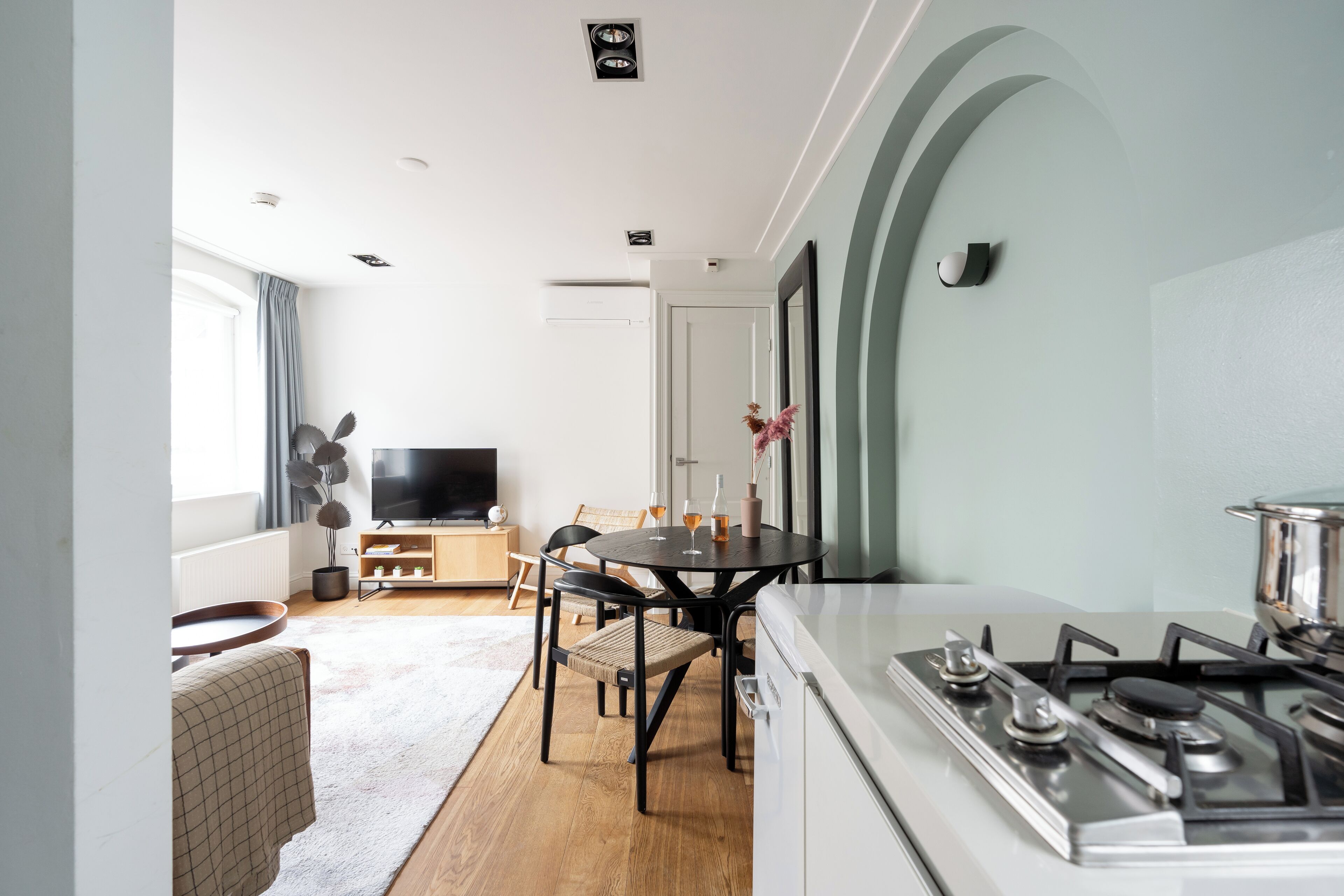 Large 1 Bedroom Apartment | Private kitchen | Full-size fridge, microwave, stovetop, dishwasher