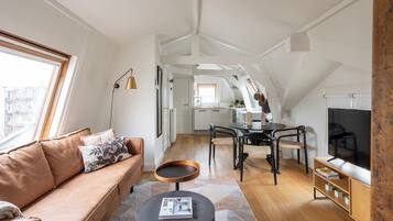 One-bedroom Attic (2 persons) | Khu phòng khách | TV LED