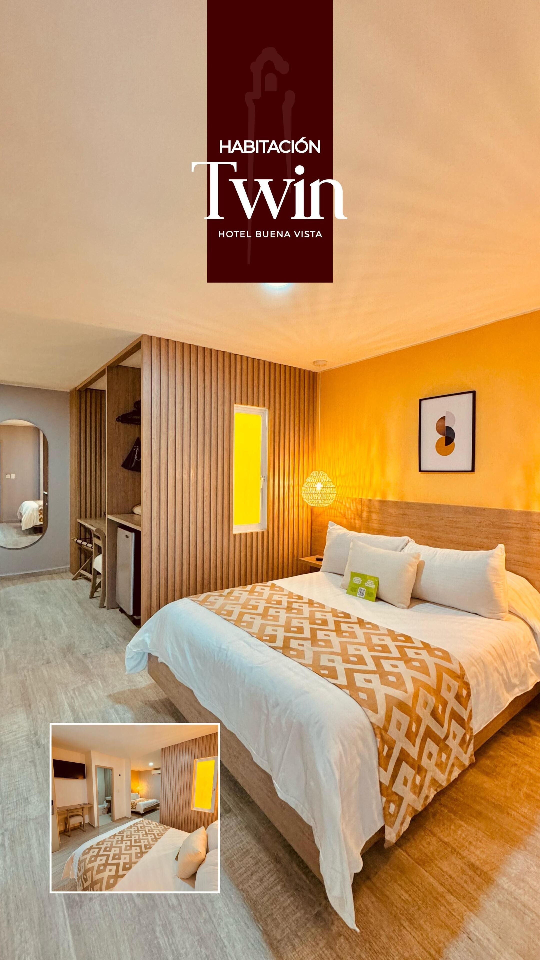Twin Room | Minibar, in-room safe, desk, soundproofing