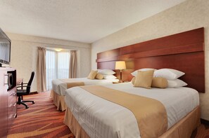 Two Queen Beds Room, Non Smoking | Pillow-top beds, desk, blackout curtains, iron/ironing board - Travelodge by Wyndham Lloydminster (Lloydminster)