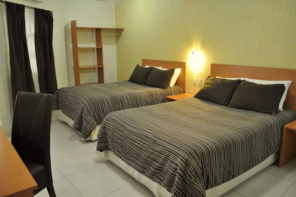 Standard Double Room, 2 Double Beds | Iron/ironing board (on request), WiFi (free), bed sheets