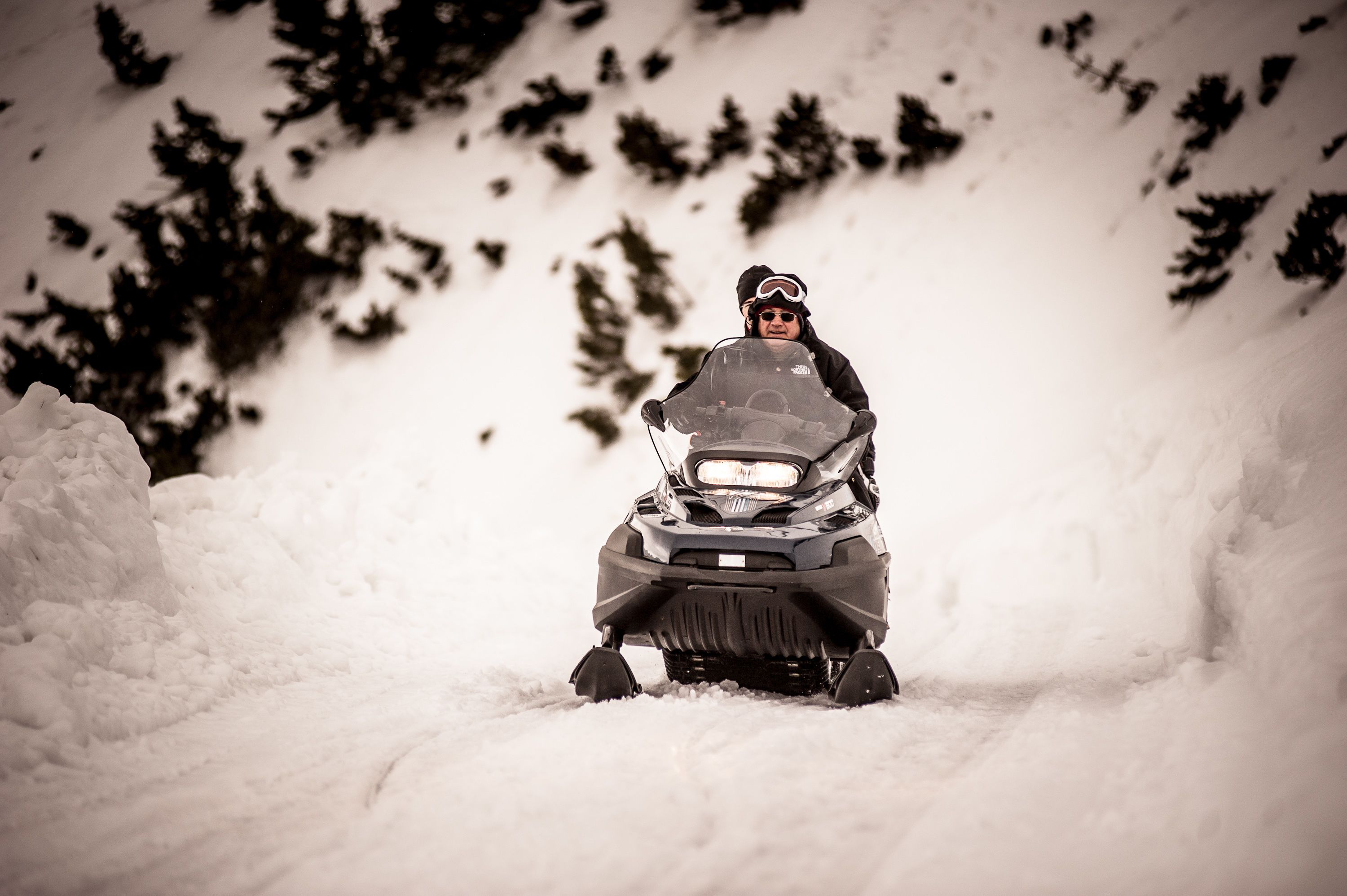 snowmobile riding